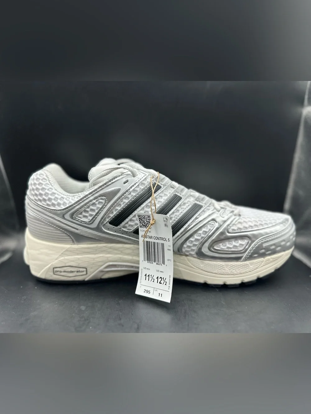 Adidas Adistar Control 5 Men’s Size 11.5 Silver Metallic (NEW) JQ4168 No Box